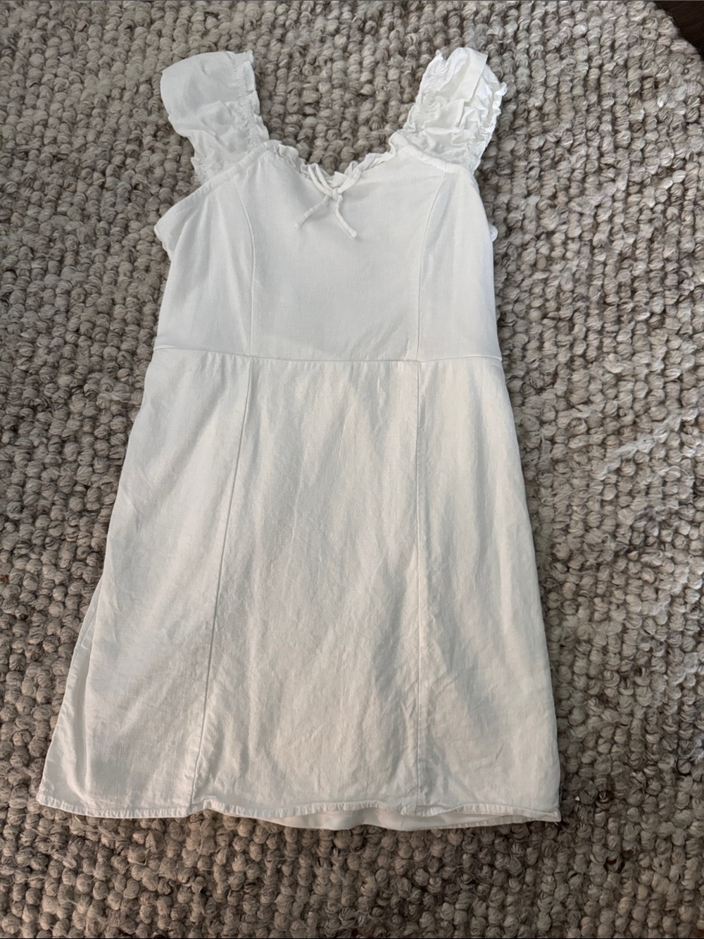 art class Cream Smocked Bodice Dress